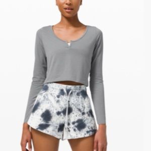 Lululemon Cropped Henley Long Sleeve shirt